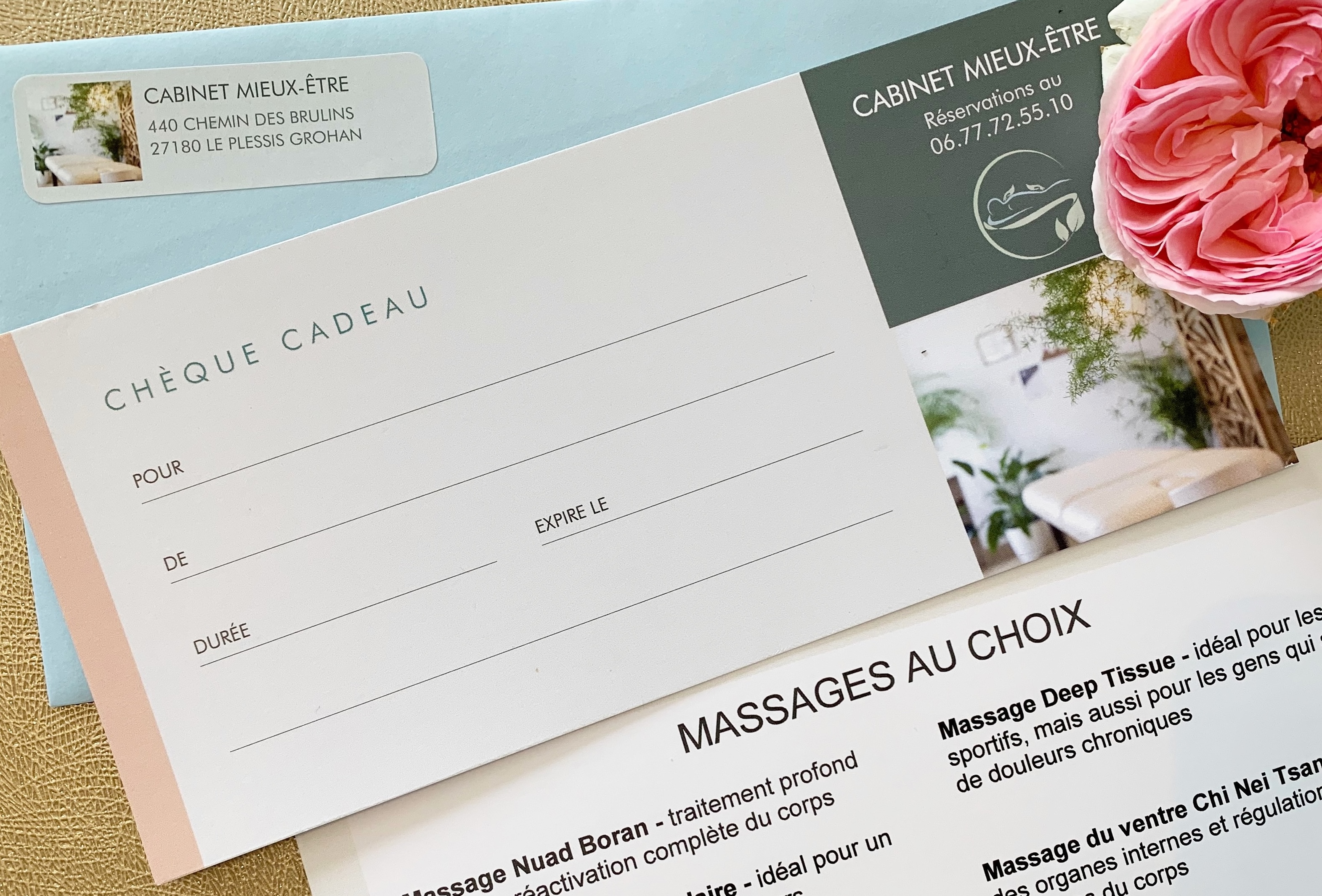 Bon cadeau massage