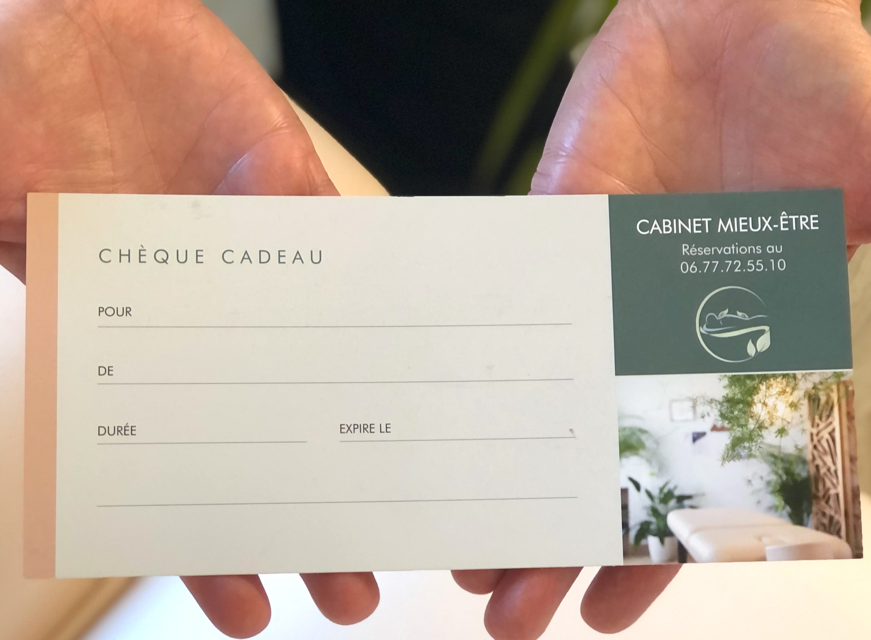 Bon cadeau massage